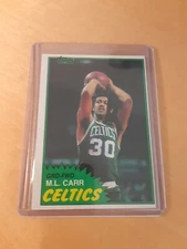 1981/82 Topps #72 East M.L. CARR Boston Celtics Basketball Card, Guard, FWD (NM)