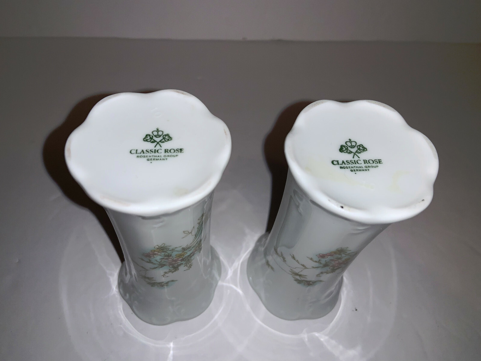 Vintage LOT OF 2 CLASSIC ROSE Rosenthal Group Germany Small White Vase