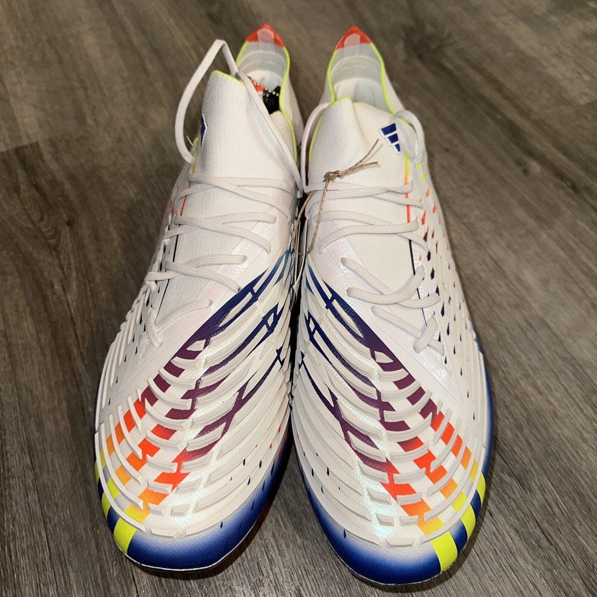 NEW Adidas Predator Edge.1 Low SG Soccer Cleats GW1014 Size 11 White Adidas Predator Edge.1 Low SG Soccer Cleats White Solar  main image 4
