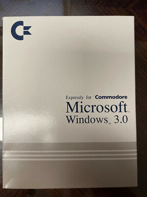 MICROSOFT WINDOWS 3.0 ''Expressly for Commodore'' Box Mit 7 3.5'' Disketten & Buch