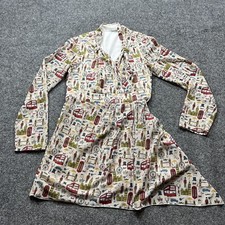 eShakti Custom Dress Womens Size  Large London England Print Vacation Travel