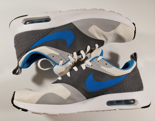 Nike Air Max Tavas Essential [705149-101] White Blue Shoes Sneakers Men's Sz 11 - Picture 2 of 11