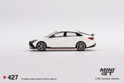 Mini GT 1:64 Hyundai Elantra N Ceramic White LHD Diecast Model