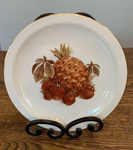 Bareuther Waldsassen Luncheon Plates Fruit Themed Bavaria Germany Set of 6 - Picture 4 of 8