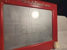 Vintage Magic Etch A Sketch Screen by Bryon, Ohio Art USA 1G189 " The World Of