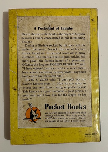 Laugh with Leacock by Stephen Leacock (Paperback, 1946) - Pocket 396 - Picture 2 of 4