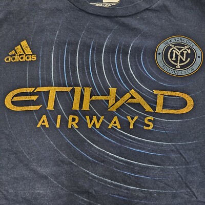 NYCFC Nick Harrison Adidas Adult Men T-Shirt Large Blue #11