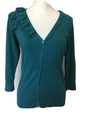 THE LIMITED Women's V-neck Button Down Textured Knit Cardigan. Sz Small A