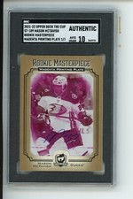 SGC Auto 10 Mason McTavish 2021-22 The Cup Rookie Masterpiece Printing Plate 1/1