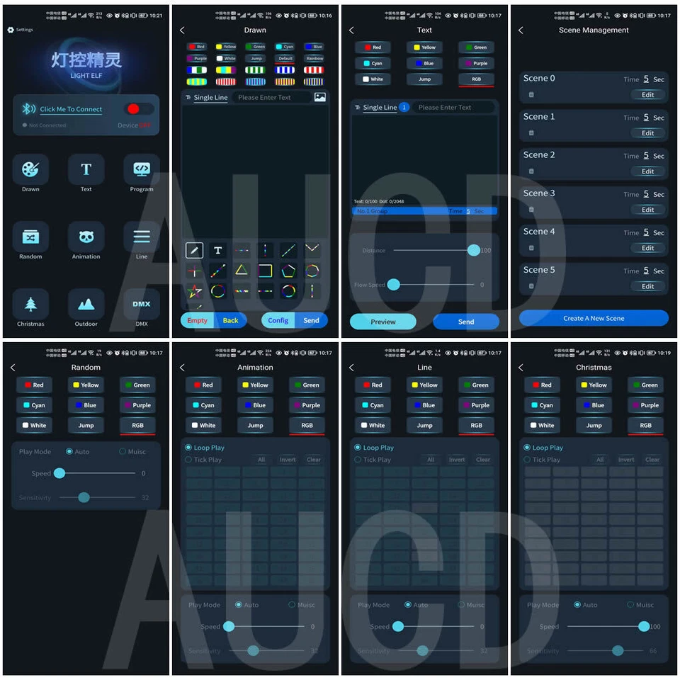 iOS Android App 5W RGB Laser Projector Lights Beam Disco DMX Show Stage Lighting - Image 4 of 4