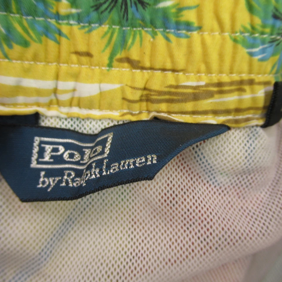 Polo Ralph Lauren Shorts Mens Small Board Swimwear Lightweight Swim Yellow - Image 3 of 4
