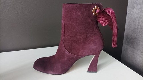 Ted Baker Talla 6 Cuero Burgurgia/Púrpura Botas Hechas en Brasil - Imagen 3 de 11