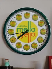Custom Mello Yello themed wall clock