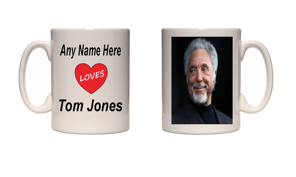 XPRES I Love Tom Jones Mug Personalised Mug Free UK Shipping