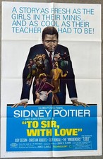 SIDNEY POITIER  ‘TO SIR, WITH LOVE’  ORIG 1967 ONE-SHEET POSTER