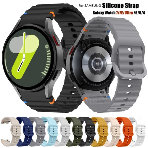 Cinturino Classico In Silicone Morbido Per Samsung Galaxy Watch 7 Fe 6 5 4 ▼ - Zdjęcie 2 z 33