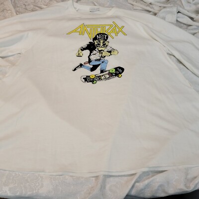 E Hyphen World Gallery Anthrax Not Man Skateboard L Large Shirt Reproduction 