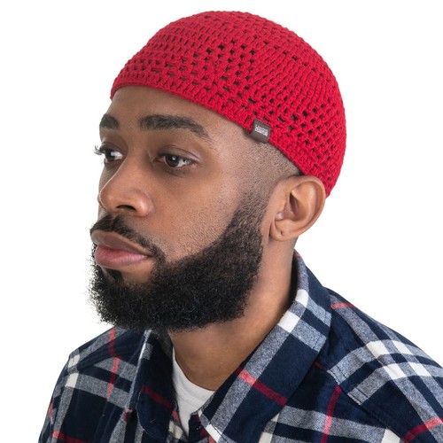 Handmade Triangle Knit Skull Cap Kufi Hat Soft Breathable Bamboo / Cotton - Picture 15 of 18