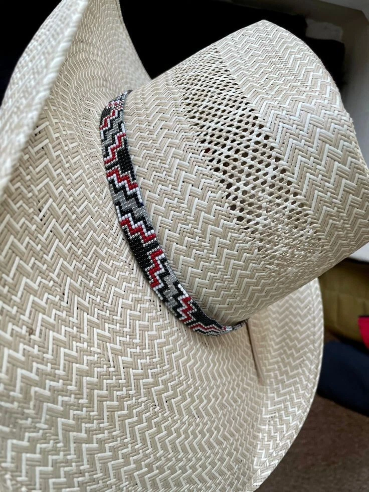Western Seed Beaded Hat Band Fit Cowboy Hatband South West Multi Color Hat Band
Opens in a new windo