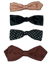 Vintage Bow Ties Clip On Lot Of 4 Wembley, Arrow