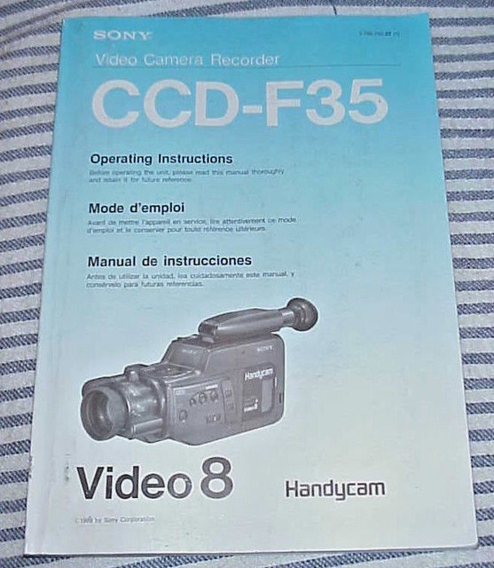 OPERATING INSTRUCTIONS === Sony CCDF35 Video Camera Recorder Video8