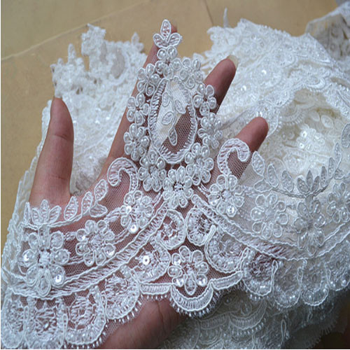 Blausky Pailletten Fransenbesatz 20cm X 1 Yard - Glitzer Quasten Für Tanzkleider Rot