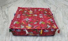 Floral Kantha Cushion Cover UNFILLED KANTHA PILLOW Large 22X22X5" Cushion Covers