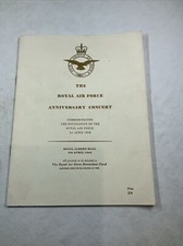 Royal Air Force anniversary concert 1956 Programme RAF Albert Hall Aircraft UK