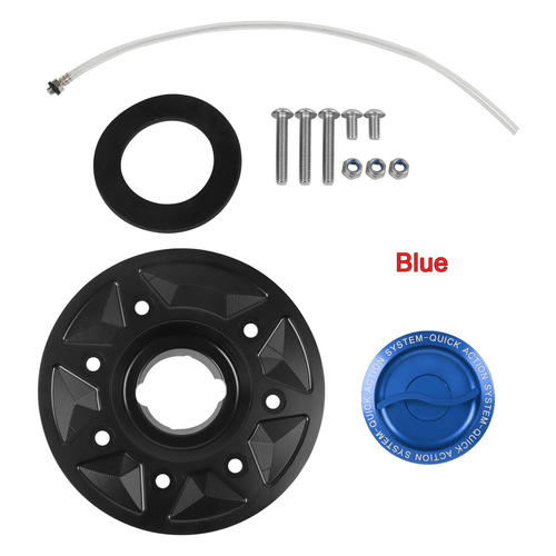 CNC Keyless Fuel Gas Tank Cap Cover For Kawasaki Ninja ZX6R/636 19-21 Ninja 250 - Picture 6 of 12