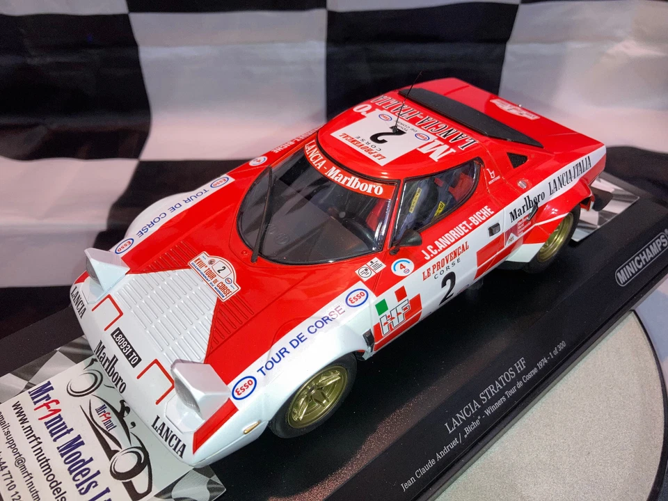 1:18 Minichamps 155 741702 Lancia Stratos HF #2 Winner Rallye Tour de Corse 1974 - Image 2 of 4