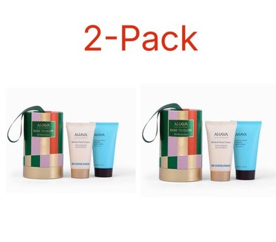 2-Pack AHAVA Dare To Glow On-The-Go Duo Mineral Hand Cream & Body Lotion 1.3oz