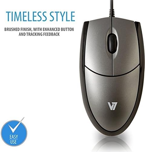 V7 MV3000010-5EC V7 Optical LED USB Mouse Wired Full size - Picture 8 of 9