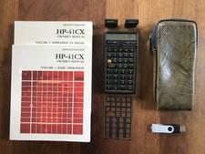 HP 41CX Fullnut Calculator w/ Case, Manuals, Financial Surveying PAC ROMs