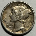 1916-S Mercury Dime — AU Condition, Toned Original Surfaces 🔥