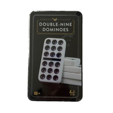 Cardinal Classics Double Nine Dominoes Set in Storage Tin, Dominoes for Kids 8 