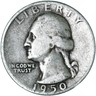1950 S Washington Quarter 90% Silver Good GD San Francisco
