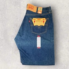 Deadstock Vintage 2002 Levi's 501 Denim Jeans Dark Wash 42x30 Button Fly NWT