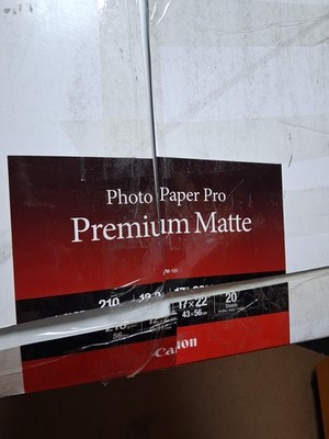 Canon 17x22'' Pro Premium Matte Photo Paper, 12.2 mil, 210gsm, 20 Sheets