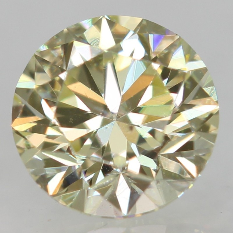 0.24 Carat Light Yellow VS2 Round Brilliant Natural Enhanced Diamond 3.88m VIDEO
