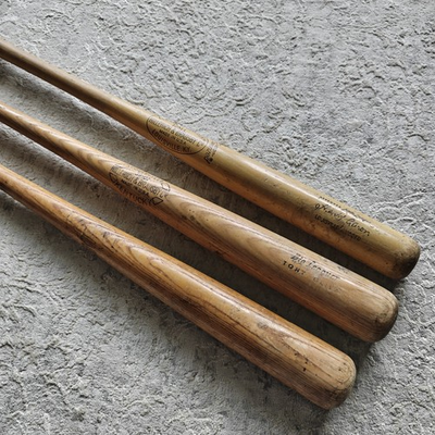 #ad Vintage Wood Baseball Bat Lot 3 Hanna F200 Louisville Slugger Hank Aaron Oliva $140.00