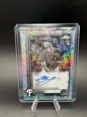 2025 Topps Chrome Mick Abel B&W Mini Diamond Refractor RC ROOKIE AUTO CASE HIT