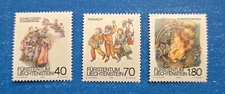 Liechtenstein Stamps, Scott 756-758 Complete Set MNH