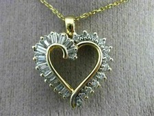 2Ct Round Lab Created Diamond Women's Heart shape Pendant 14K Yellow Gold Plated