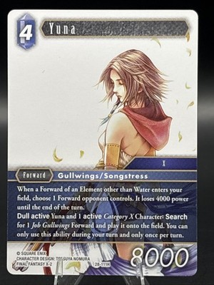 Final Fantasy TCG - Yuna - 28-111H - Dreamlike Oceans | eBay