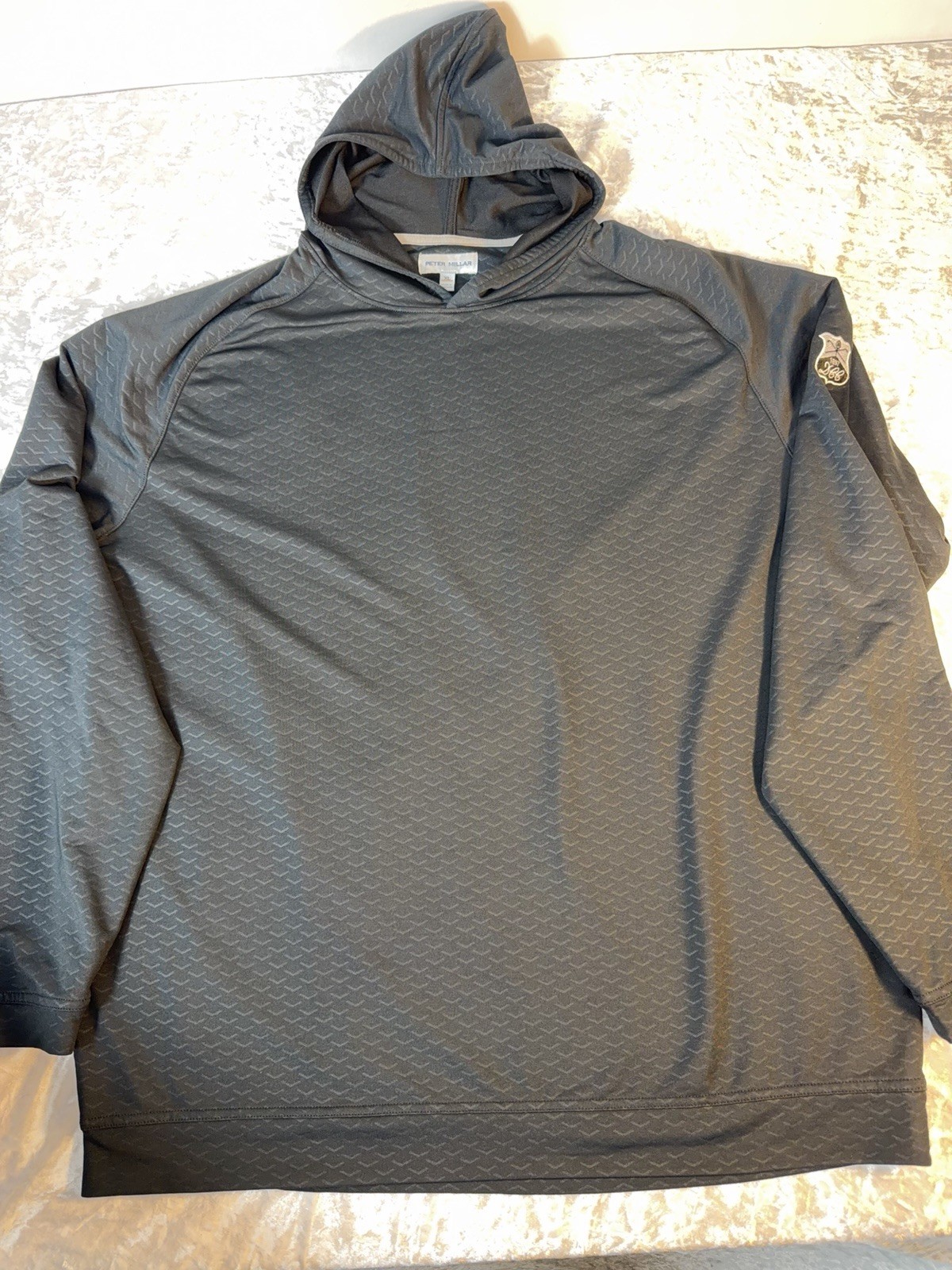 Peter Millar Performance Hoodie XL Gray Golf Athleisure Stretch Pullover