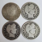 Lot Of 4 SILVER Barber Quarters (Exact Coins Shown) #00-16