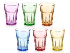 6er Trinkgläser Buntes Glas 360 ml Wassergläser Limogläser Longdrinkgläser 76755
