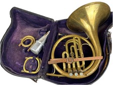 Vintage C.G Conn Elkhart Ind Mellophone Mouthpiece Accessories Case 241994