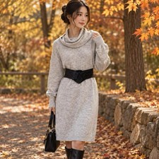 Madewell Sweater Dress Gray Knit Cowl Neck Women M Merino Wool Alpaca Blend Soft