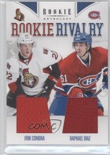 2011 Panini Rookie Anthology Rivalry Materials Erik Condra Raphael Diaz #35 0a4